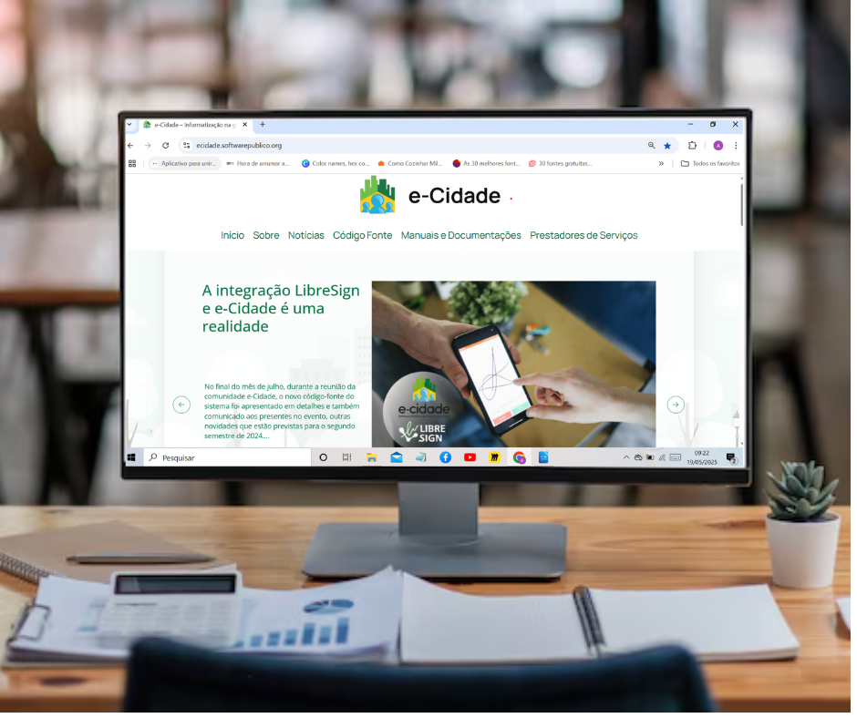Divulgação da página comunitária do e-Cidade